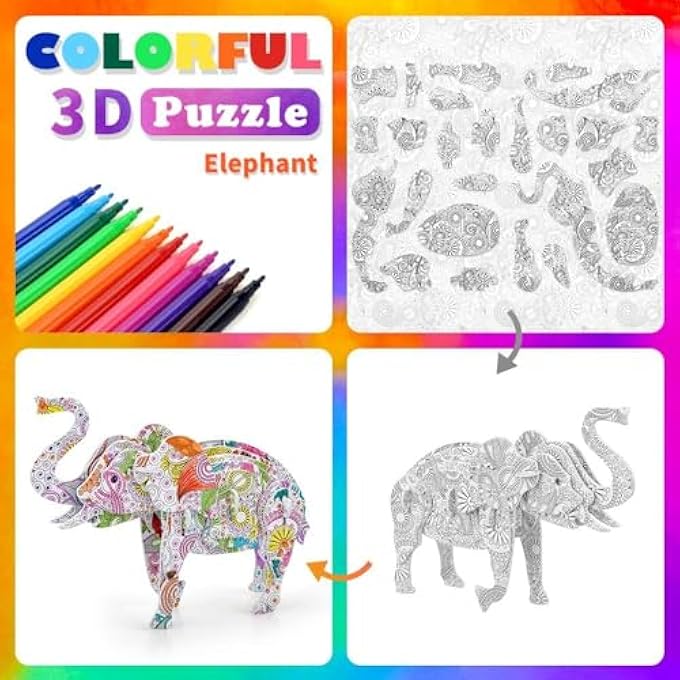 ART AND CRAFTS FOR 6-12 YEAR OLD GIRLS KIDS BOYS, GIRLS TOY AGE 5 6 7 8 3D PUZZLE GIFTS FOR GIRLS CRAFTS KITS FOR KIDS 9-12 YEAR OLD GIRL BOYS ART SUPPLIES FOR KIDS GIFT FOR 6-8 YEAR OLD - Image 3